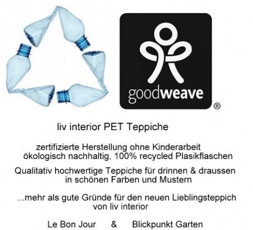  PET - Dots Teppich grau-ecru  200 x 300 cm