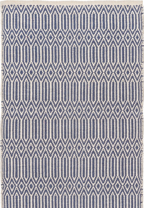  PET - Wik Läufer, blau - ecru, 70 x 250 cm