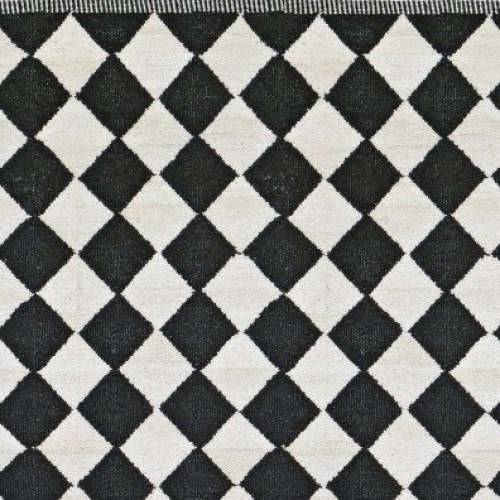 Läufer Diamond 55 x 120 cm schwarz-weiss