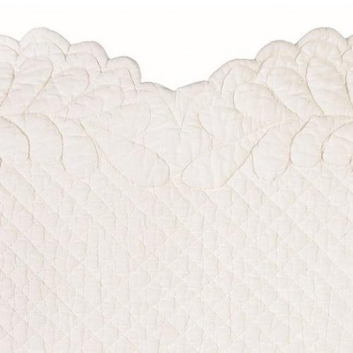  Boutis Tischset Herz, 42 x 42 cm, cream