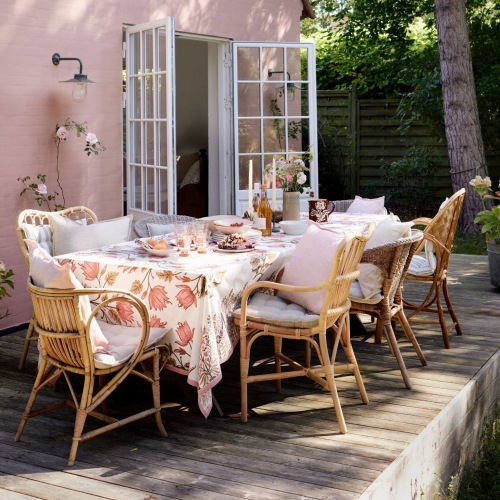  COLLECTION PROVENCE Tischdecke Rosette Rose 150 x 250 cm