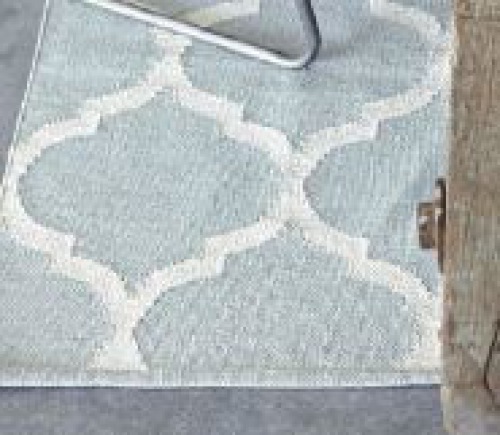  Läufer klein Casablanca  55 x 120 cm  grau-grün/weiss