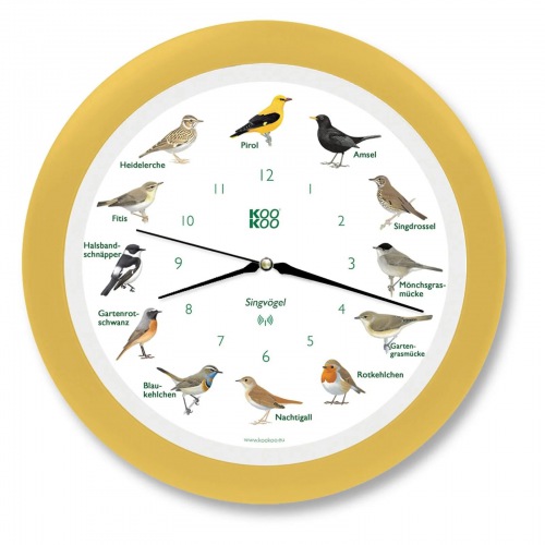  WANDUHR Zwitschern und Singen mit Namen