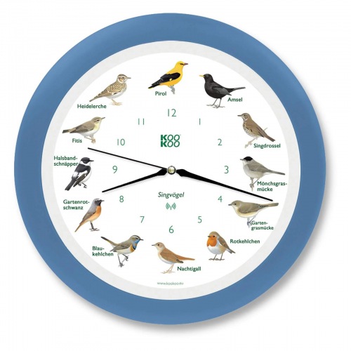  WANDUHR Zwitschern und Singen mit Namen