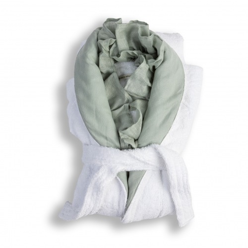  Bella Donna Bademantel Weiss Salbei
