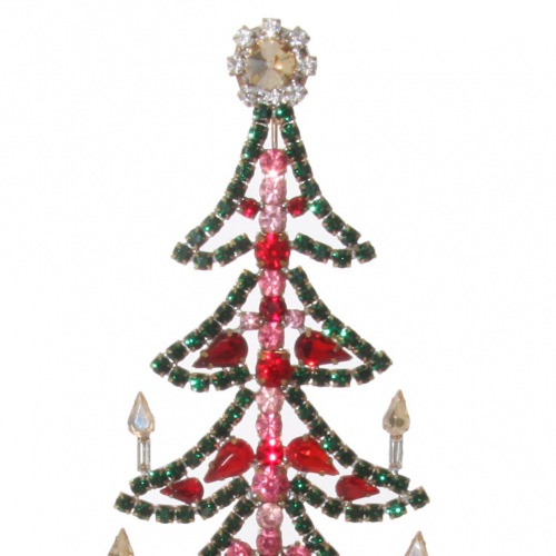  GABLONZER Weihnachtsbaum Bijouterie rot-grün