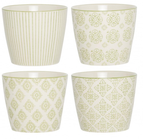  4-Becher-Set Casablanca grün