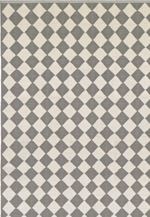  PET-Diamond Teppich, grau-ecru, 140 x 200 cm