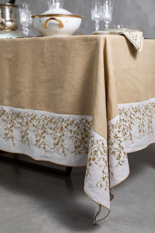  MANUFAKTUR Tischdecke Venaria Warm Linen