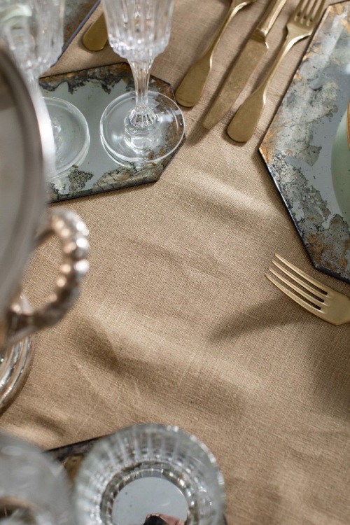  MANUFAKTUR Tischdecke Venaria Warm Linen