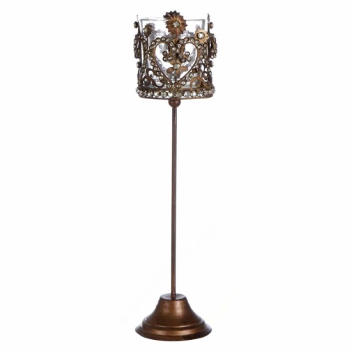  2-er Set STANDWINDLICHT Baroque  H 23 cm