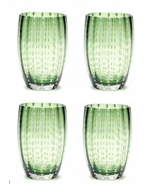 COLOUR PERLES Gläser 4-er Set Grün