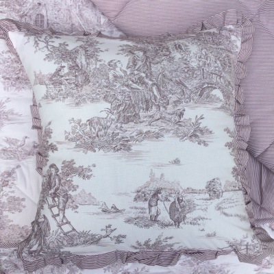 Kissen Toile de Jouy, Julia 45x45 cm