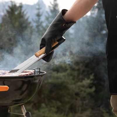 PROTECTOR Lederhandschuh mit Hitzeschutz, schwarz-grün