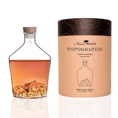 TOPOGRAPHIC Spirituosenflasche Mont Blanc