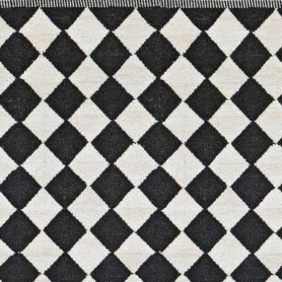 Läufer Diamond 55 x 120 cm schwarz-weiss