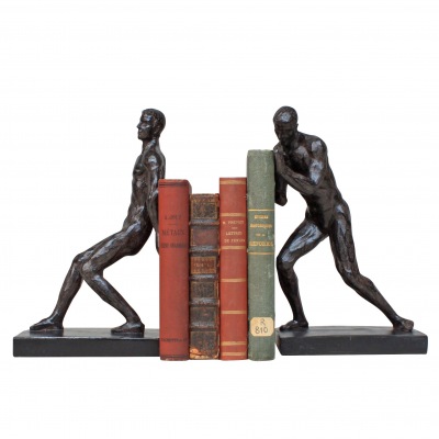 Art Deco Bücherstützen Athletes