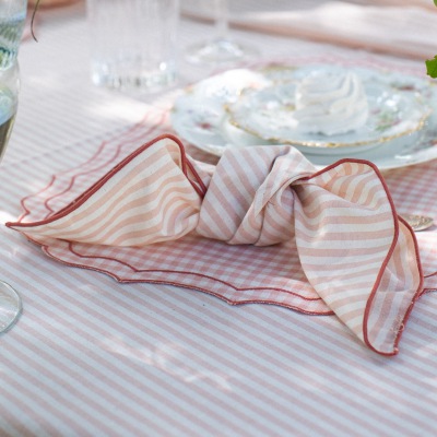SERVIETTE Mille Rosa Corallo