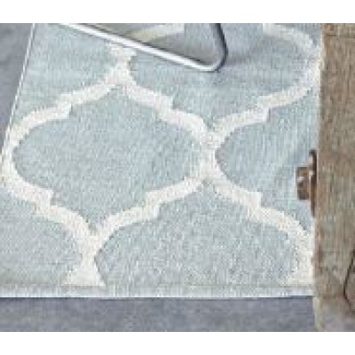 Läufer klein Casablanca  55 x 120 cm  grau-grün/weiss