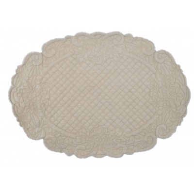 Tischset Boutis oval, beige