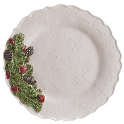 Majolika Cream Teller Natale
