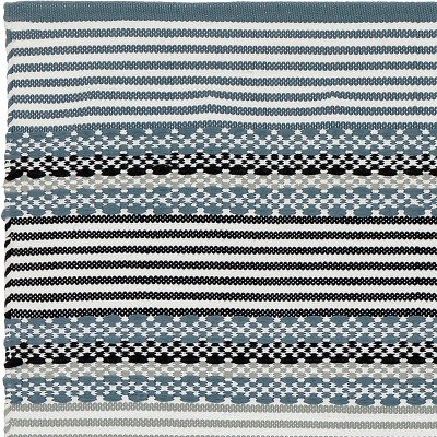 Liv Poly-Läufer Knit in Blaumix  70 x 190 cm