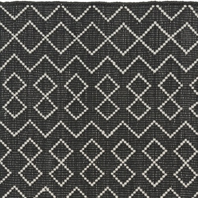 PET - Tunis Läufer  schwarz-ecru 60 x 90 cm