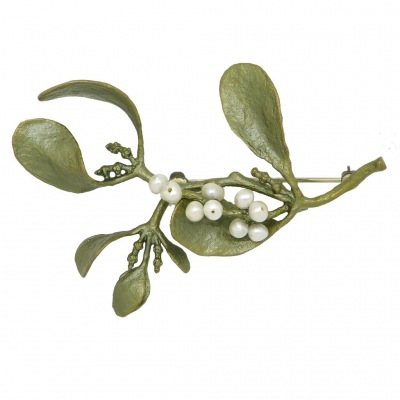 Brosche Botanica - Mistletoe