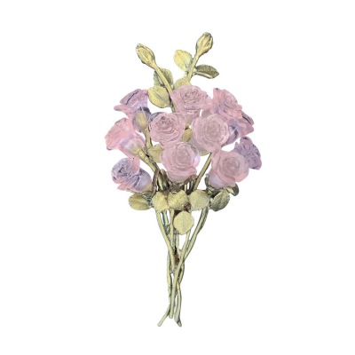 Botanica - Brosche Rosenbouquet rosa