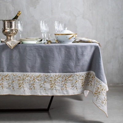 MANUFAKTUR  Tischdecke Venaria Grey Linen