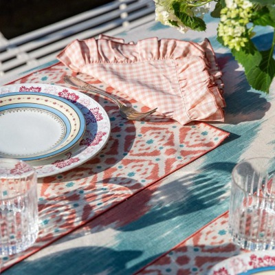 TISCHSET Eden Ikat Corallo 