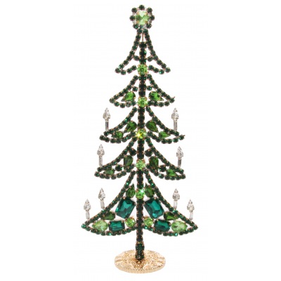 GABLONZER Weihnachtsbaum Bijouterie grün