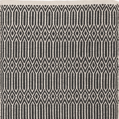 PET-Wik Läufer, schwarz - ecru 60 x 90 cm