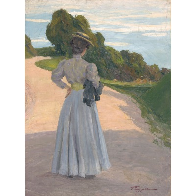 F. Eisengräber - Der Spaziergang (1907) Reproduktion