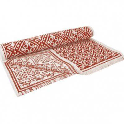 Teppich Jacquard 200 x 300 cm  rot-natur