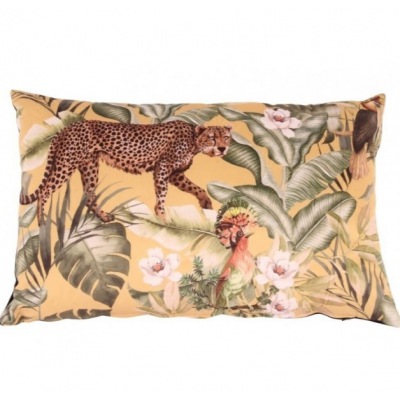 Salon Ambiance Kissen Velvet Rainforest, gelb 40 x 60 cm
