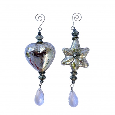 Baroque Weihnachtsschmuck Stern und Herz