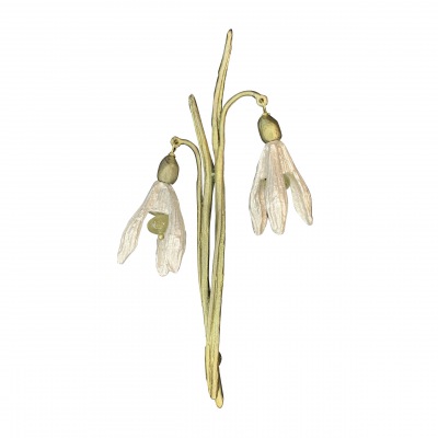 BROSCHE BOTANICA Schneeglöckchen