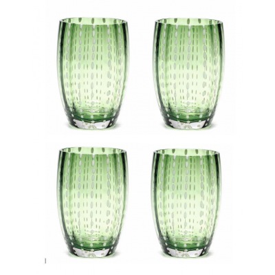 COLOUR PERLES Gläser 4-er Set Grün