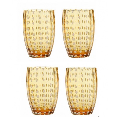 COLOUR und PERLES Gläser 4-er Set Honig